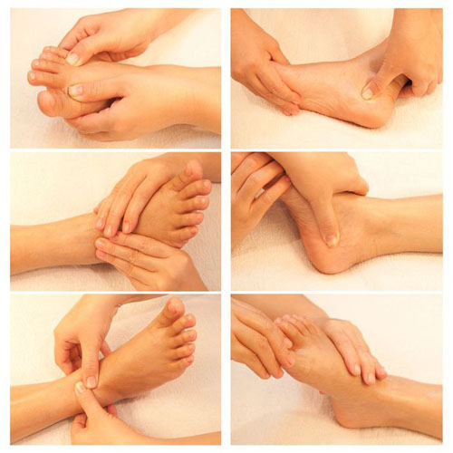 Техника щадящего массажа стоп пальцами