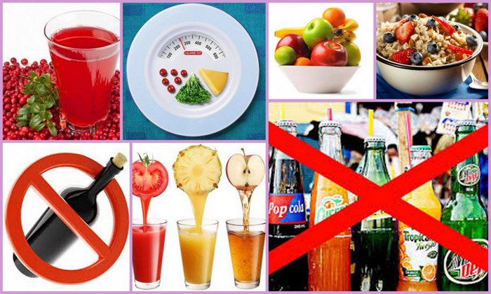 Алкогольные, газированные и кофейные напитки должны быть заменены на обычную воду, зеленый чай или натуральные соки
